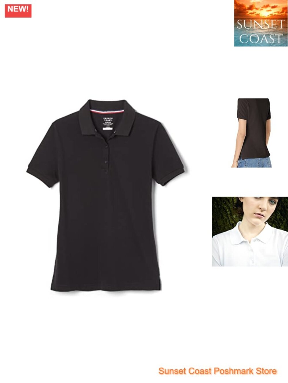 French Toast Juniors Stretch Pique Short Sleeve Polo Shirt School Uniform Top
